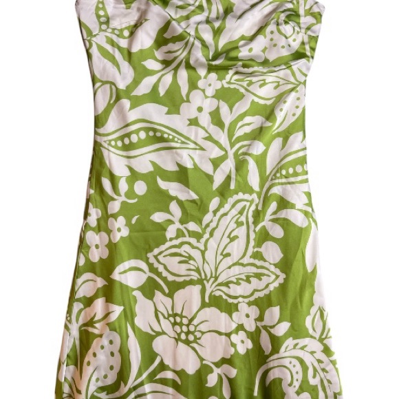 Paper Hearts Strapless Floral Green Dress - Picture 4 of 6